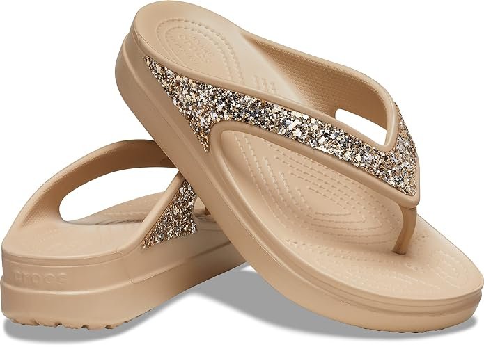 Crocs Women's Sloane Glitter Wedge Clog