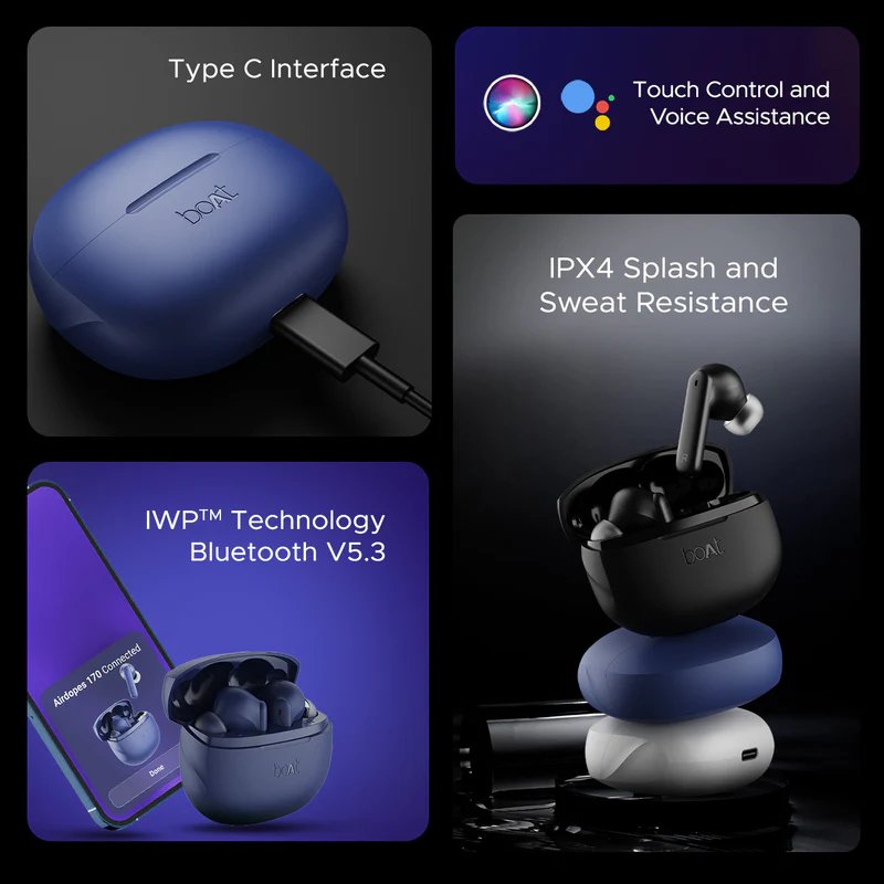 boAt Airdopes 170 Wireless Bluetooth - View 3