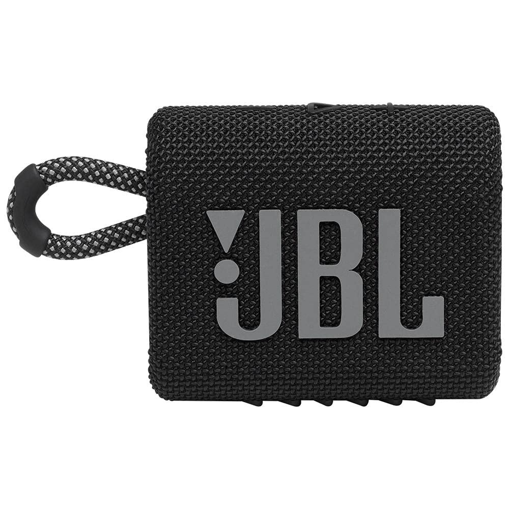JBL Go 3 Wireless Portable Bluetooth Mini Speaker, Small Speaker with Pro Sound, Vibrant Colors with Rugged Fabric Design, Lightweight IP67 Waterproof, Type C Interface (Without Mic, Black) - View 5