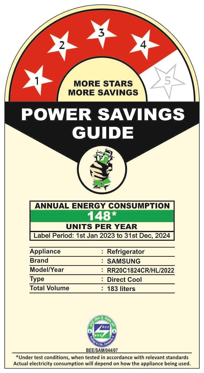 Samsung 183 L, 4 Star, Digital Inverter, Direct-Cool Single Door Refrigerator (RR20C1824CR/HL, Red, Camellia Purple, Base Stand Drawer) - View 2