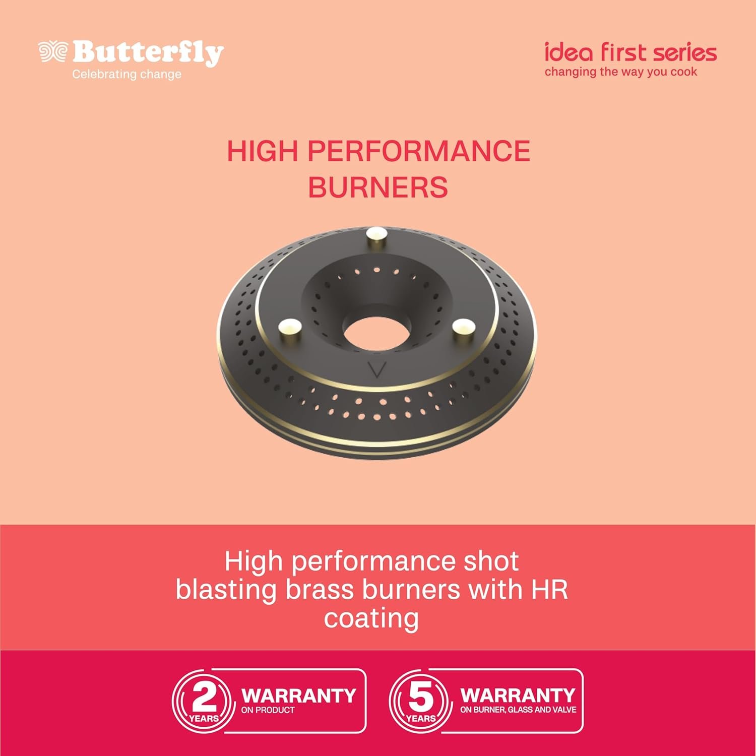 Butterfly Renz 3 Burner 3 Star Glass Top Gas Stove | Fan shield | Leak Proof European Valve | Rust Resistant Frame | Patented Lift Lock | 8mm Tempered Designer Glass | 2 Years Product Warranty - View 8