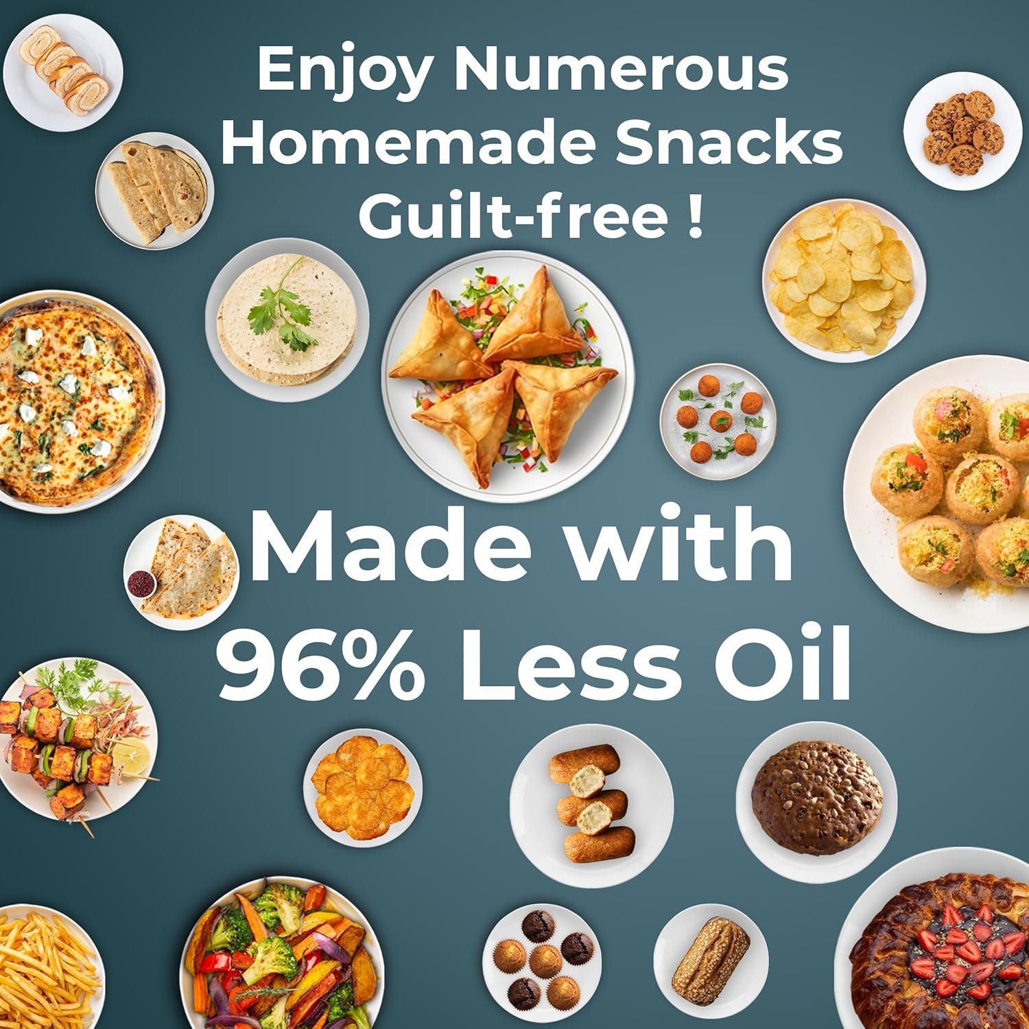 Pigeon Healthifry Digital Air Fryer, 360° High Speed Air Circulation Technology 1200 W with Non-Stick 4.2 L Basket - Green - View 5