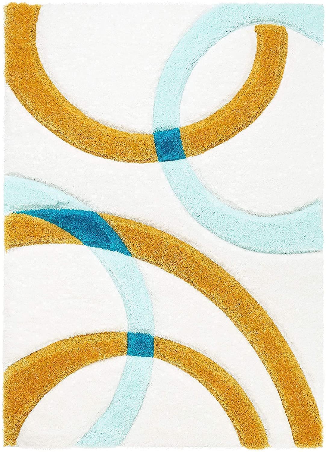 HI-Homes Modern Soft 3D Shaggy Fur Carpets for Living Room Thick Fluffy Rugs for Bedroom, 2x5 feet, Multi Color - View 4