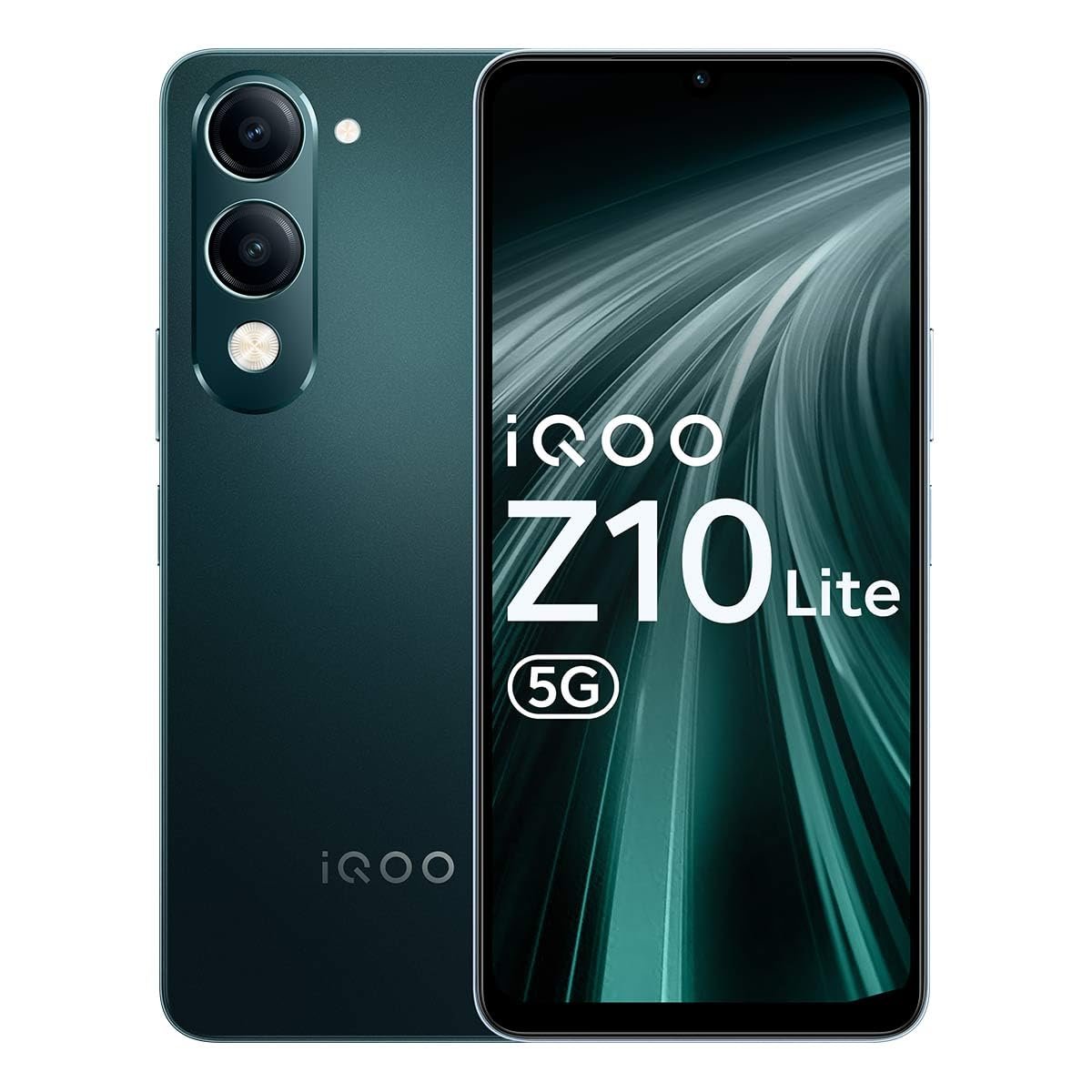 iQOO Z10 Lite 5G (Cyber Green, 6GB RAM, 128GB Storage) | 6000 mAh Battery | Dimensity 6300 5G Processor with 433K+* AnTuTu Score | IP64 Rated & Military Grade Shock-Resistance*